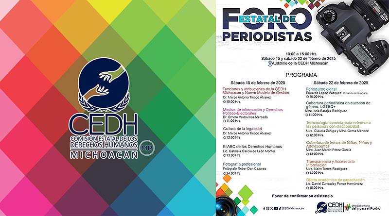 Ofrece CEDH Curso-Taller a periodistas de Michoacán