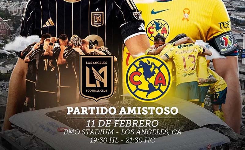 El Club América se enfrenta en partido amistoso al LAFC en Los Ángeles