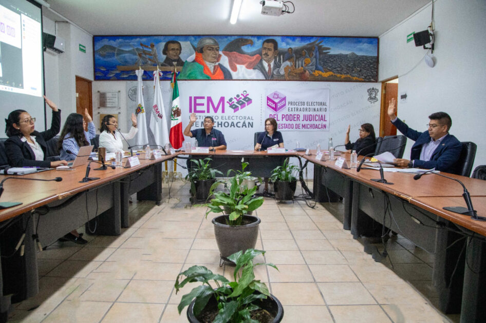 IEM aprueba ampliación presupuestal para la elección del Poder Judicial de Michoacán