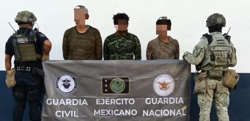 Asegurados en Apatzingán 3 presuntos integrantes de grupo criminal: SSP