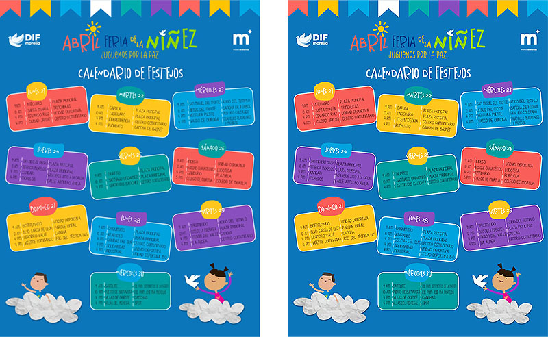 DIF Morelia presenta calendario de festejos por el Día de la Niñez