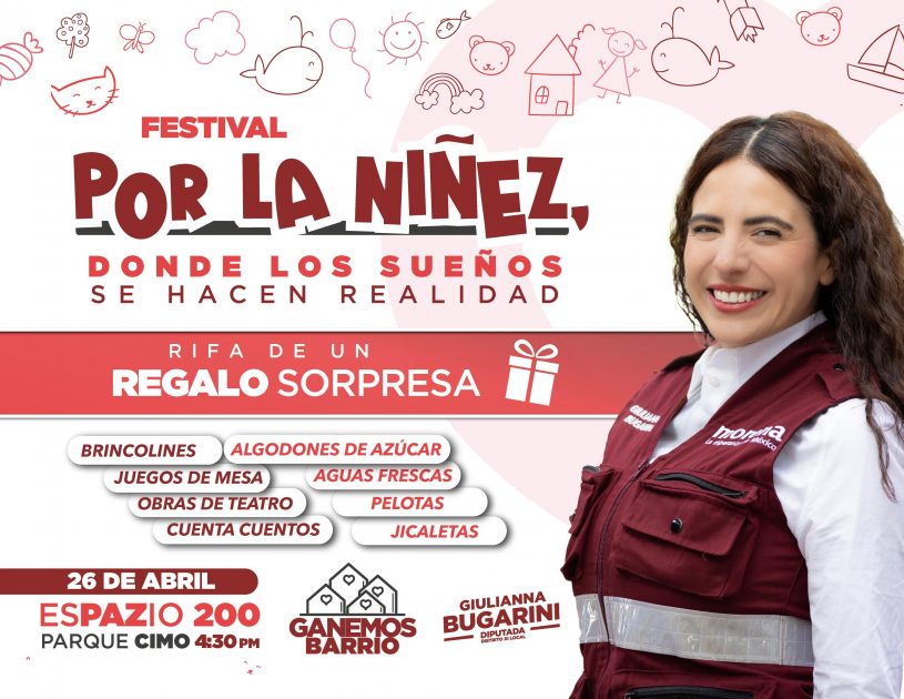Rifas, juegos y magia: todo listo para el Festival por la Niñez en Morelia: Giulianna Bugarini