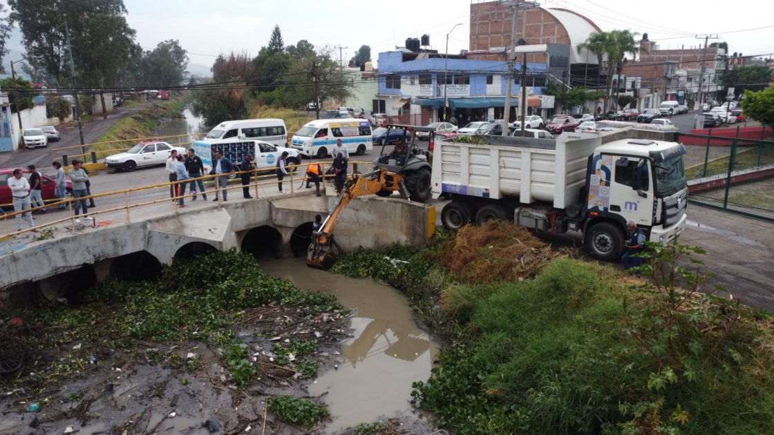Gobierno de Morelia interviene 30 km de drenes y ríos con limpieza preventiva