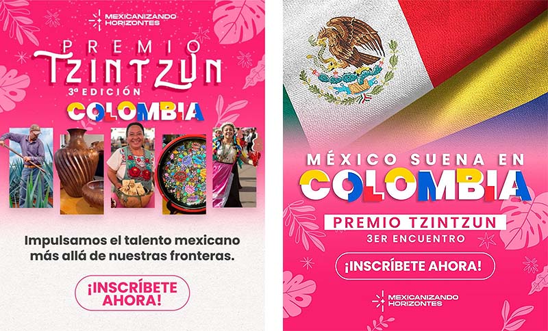 Mexicanizando Horizontes lanza la tercera convocatoria del Premio Tzintzun con destino a Colombia