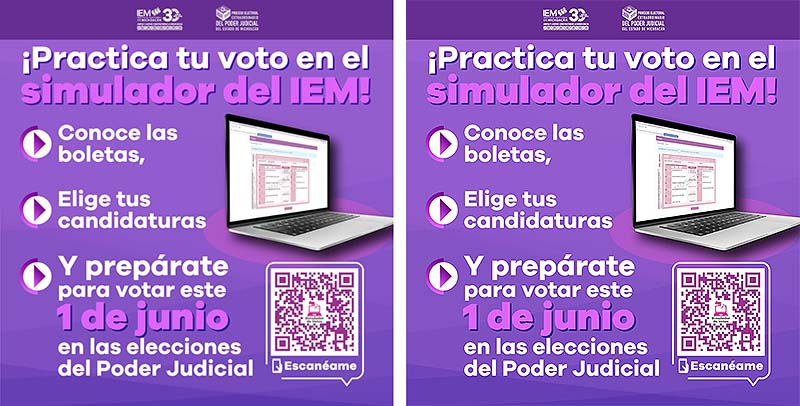 Practica cómo votar en la elección judicial del 1 de junio
