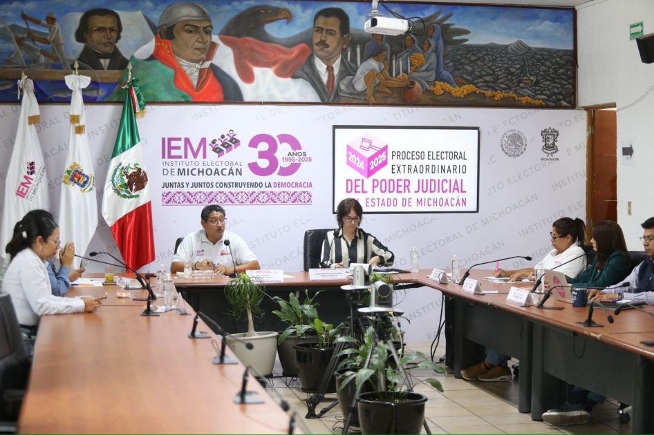 Presenta IEM avance del cómputo de la elección del Poder Judicial de Michoacán