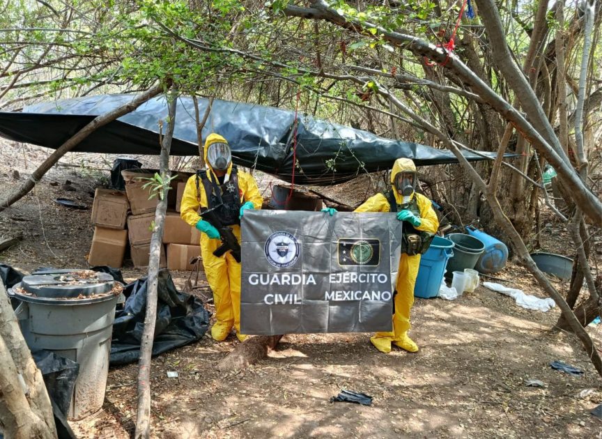 SSP y Defensa desmantelan laboratorio de drogas en Arteaga
