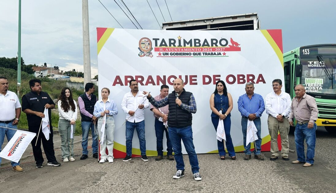 Gobierno de Tarímbaro arranca rehabilitación vial en Colinas de La Palma