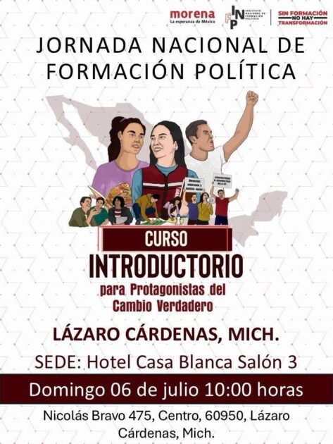 Morena Michoacán impulsa formación política con curso para protagonistas del cambio