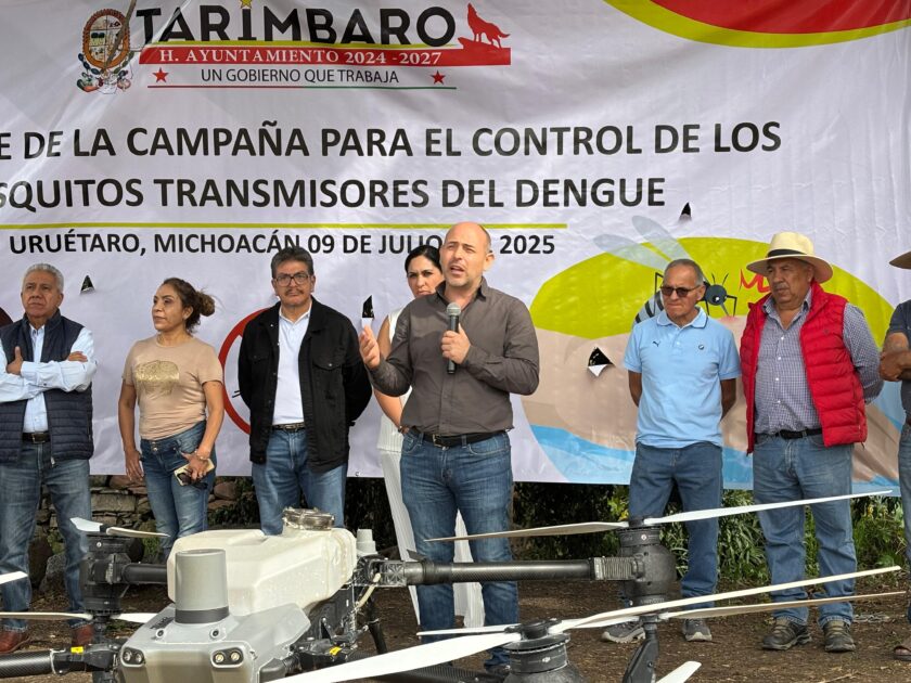 Gobierno de Tarímbaro implementa dron y tecnología biológica para combatir el dengue