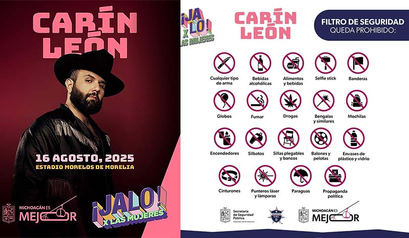 Todo listo para el concierto de Carín León en el Jalo x las Mujeres