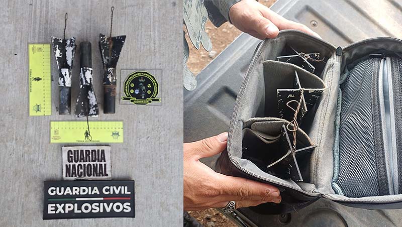SSP y Defensa aseguran y desactivan 3 artefactos explosivos en Uruapan
