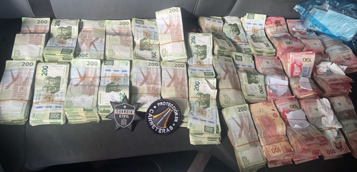 SSP detiene a hombre que viajaba con más de 660 mil pesos
