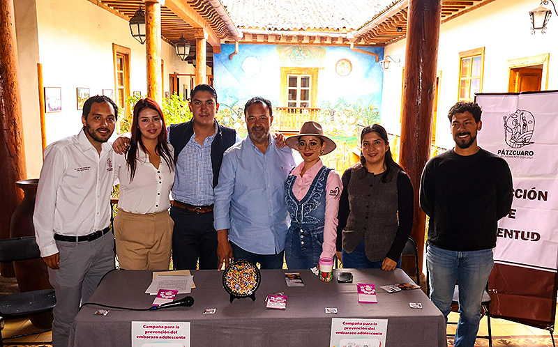 Julio Arreola anuncia campaña para prevenir el embarazo adolescente en Pátzcuaro