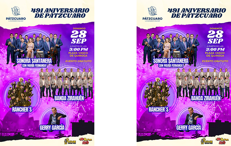 Pátzcuaro Celebrará su 491 Aniversario con Gran Cartel Musical