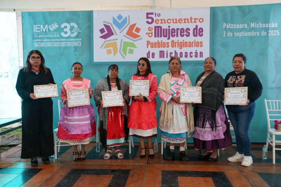 Mujeres de pueblos originarios fortalecen su liderazgo en el 5o Encuentro en Michoacán