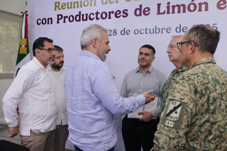 Refuerzan seguridad en región Apatzingán; acuerdan Bedolla, Harfuch y Defensa