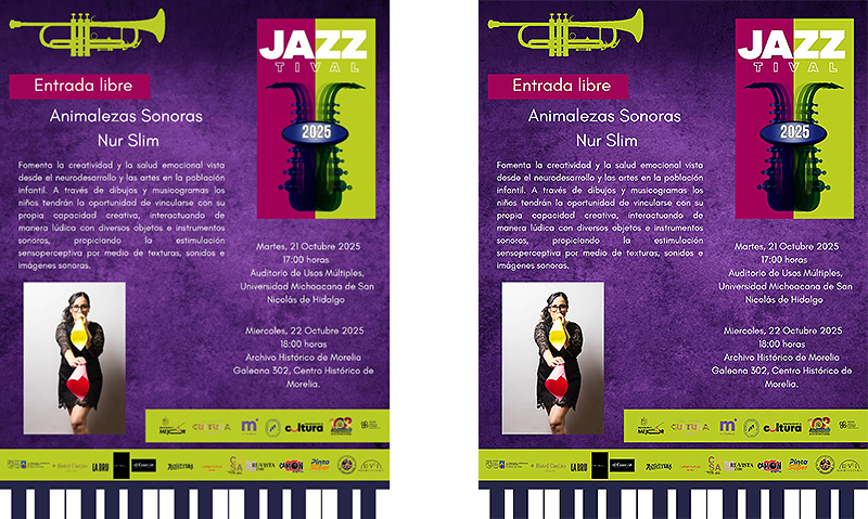 Con actividades para niñas y niños, continúa el JAZZtival Michoacán 2025