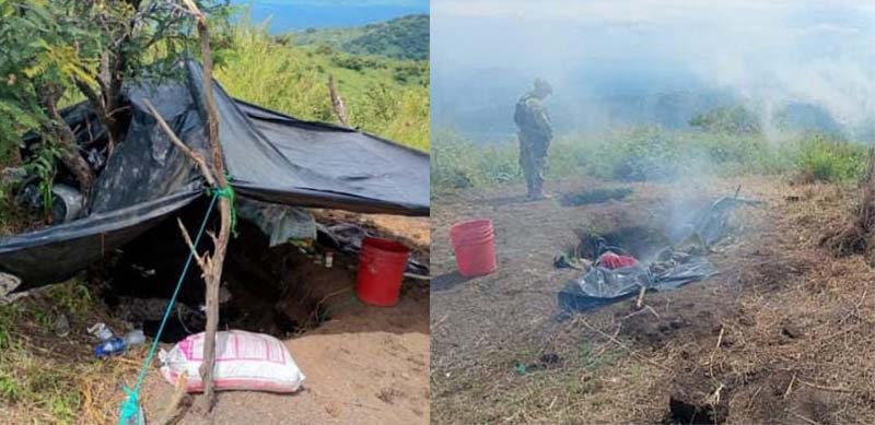 En Parácuaro, fuerzas estatales y federales destruyen dos campamentos ilícitos