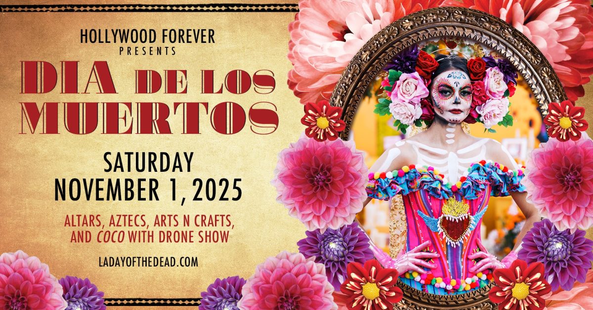 El primero de noviembre será la edición 26 del Dia De Muertos en el Cementerio Hollywood Forever