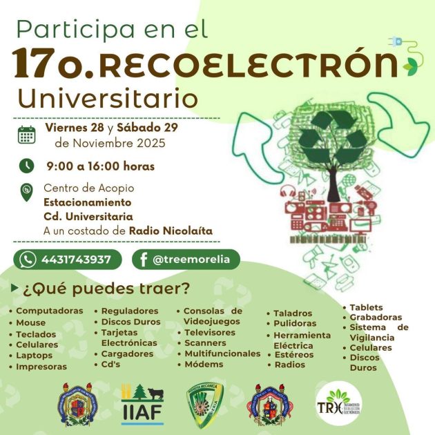 Se realizará el  Recoelectrón Universitario 28 y 29 de noviembre