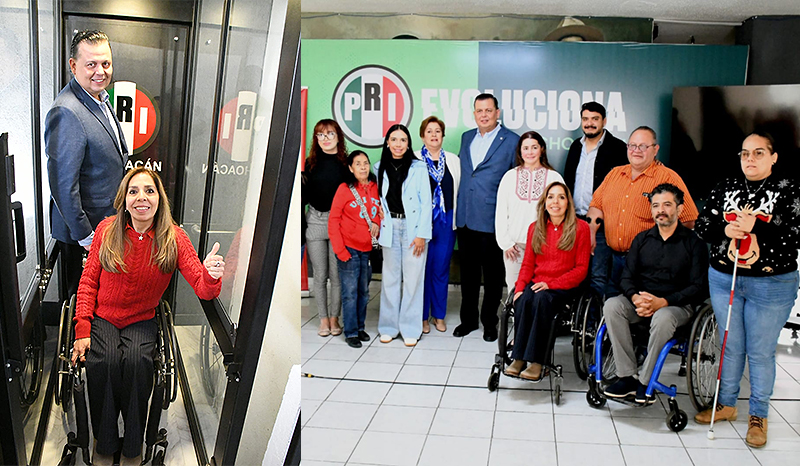 Inauguran en el PRI elevador para personas con discapacidad y adultos mayores