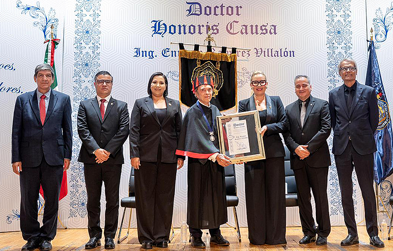 Ingeniero Enrique Ramírez Villalón, michoacano ejemplar, recibe el Grado de Doctor Honoris Causa de la UMSNH