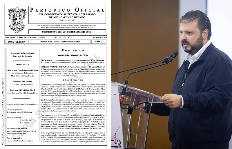 Publican Decreto que pone fin a multas de tránsito en Michoacán